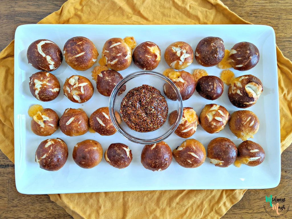 Pretzel Bites with Jalapeno Cheddar Cheese Sauce - A Kitchen Addiction