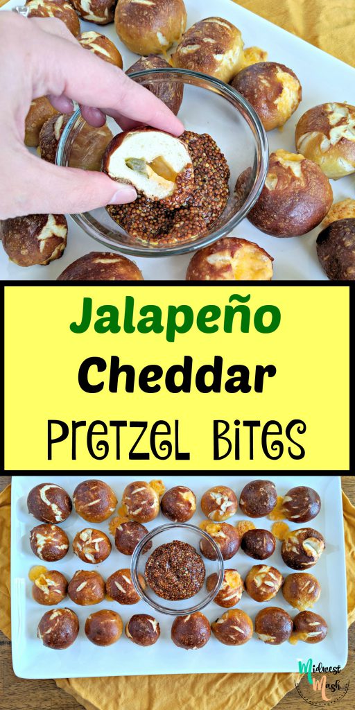 Pretzel Bites with Jalapeno Cheddar Cheese Sauce - A Kitchen Addiction