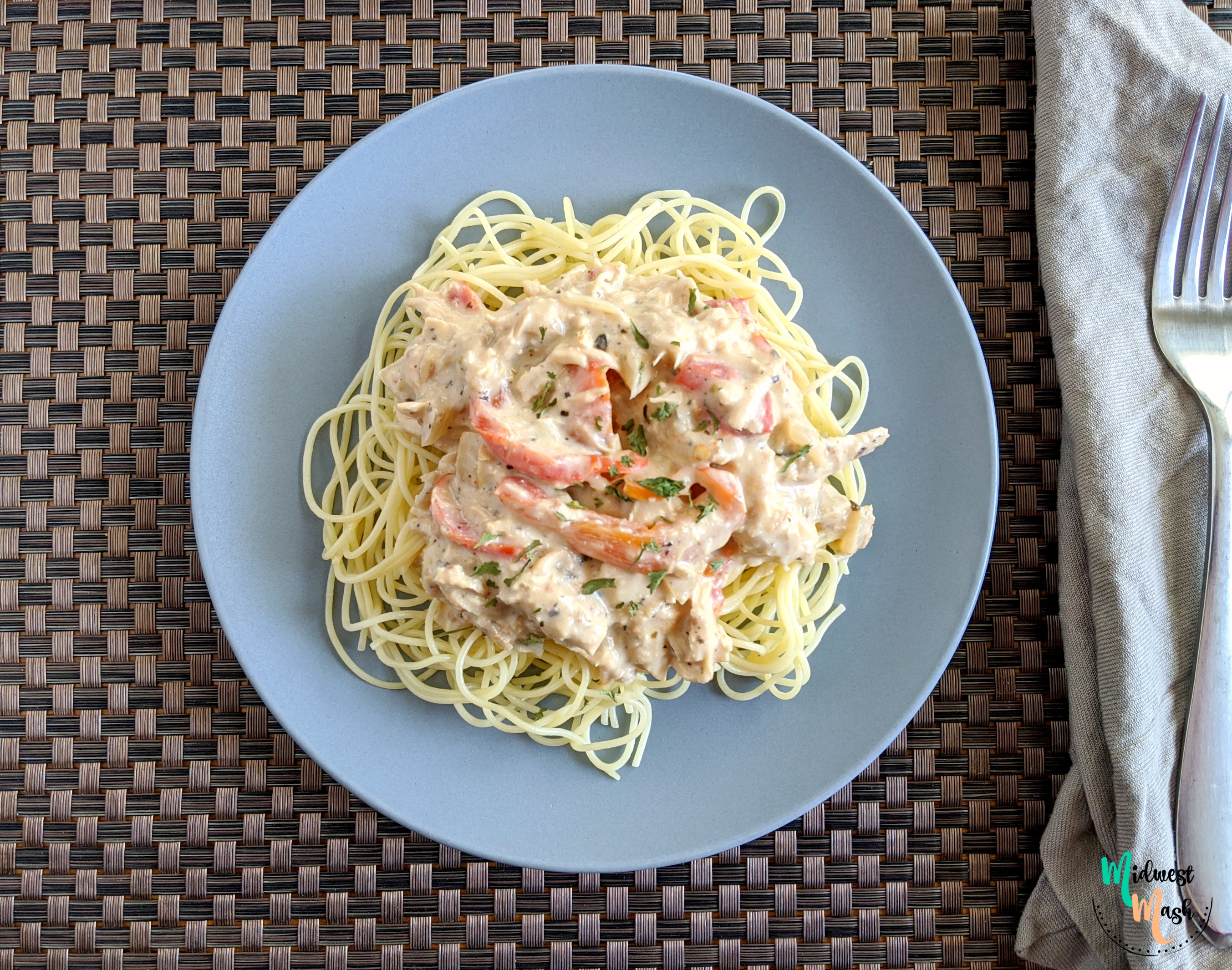 Crock Pot Creamy Italian Chicken & Peppers | Midwest Mash