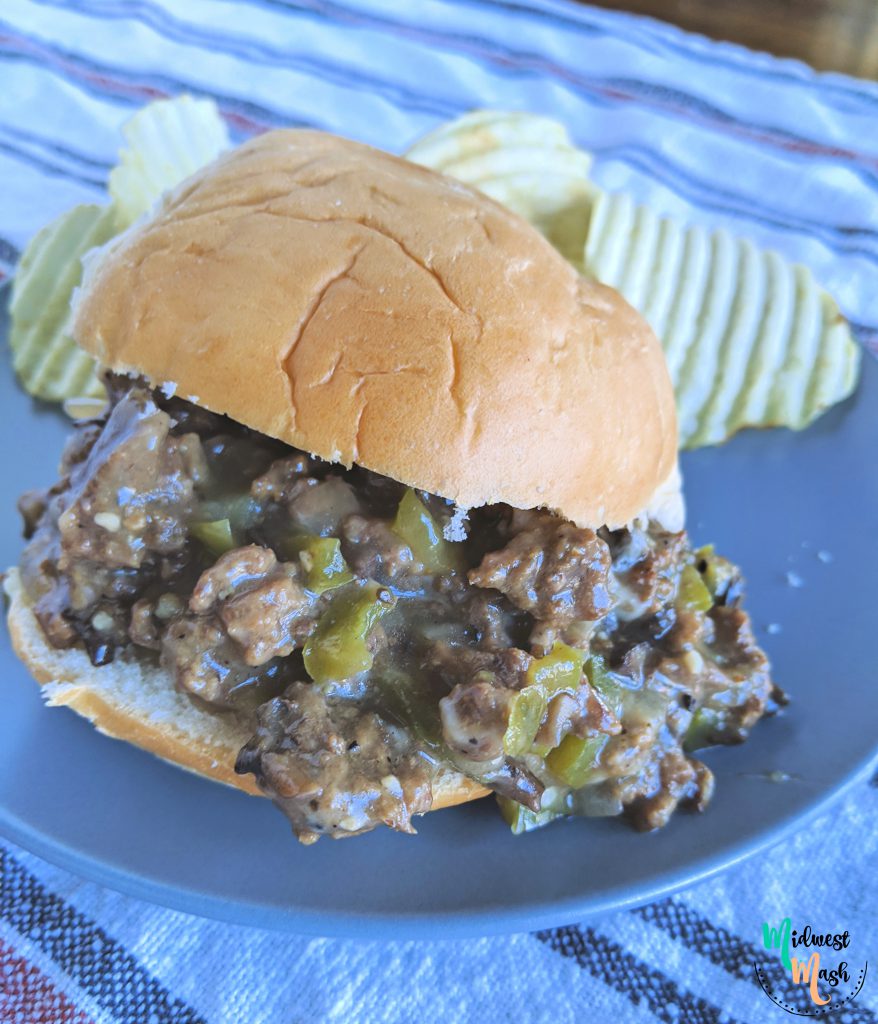 Crock Pot Philly Cheesesteak Sloppy Joes