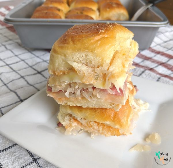 Pastrami Reuben Sliders (Small Batch) Midwest Mash