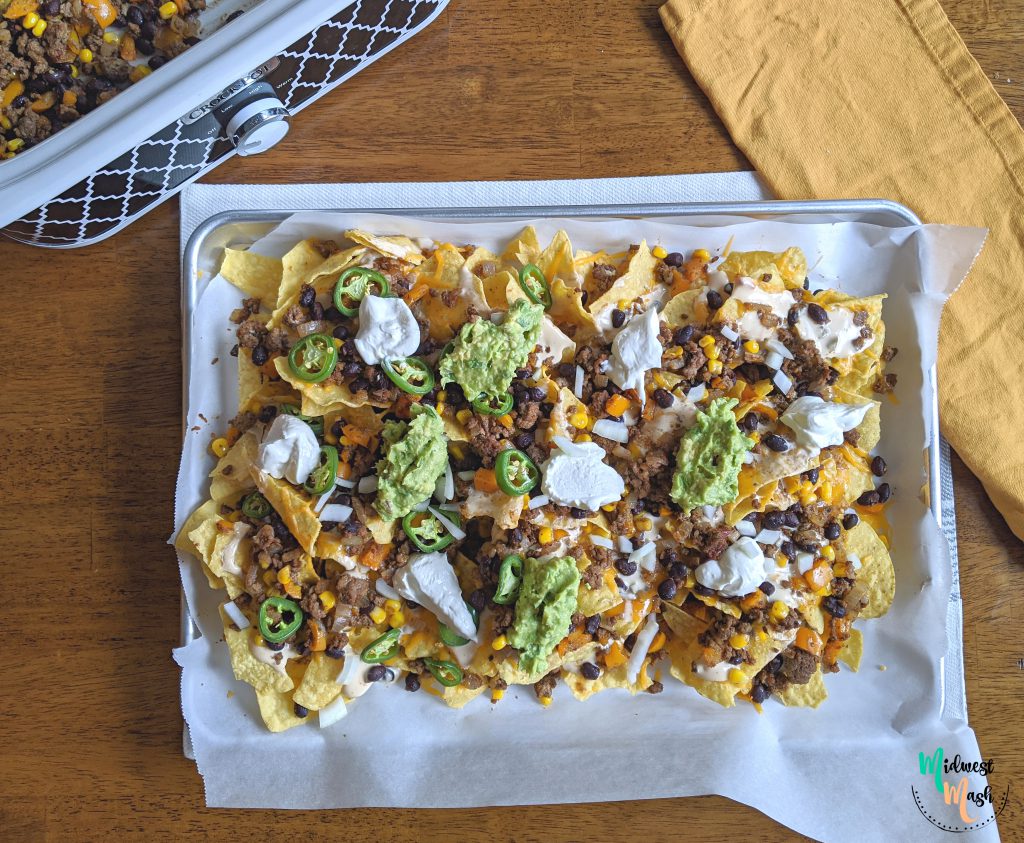 Guacamole Nachos  Cheesy Nachos Topped with Guacamole