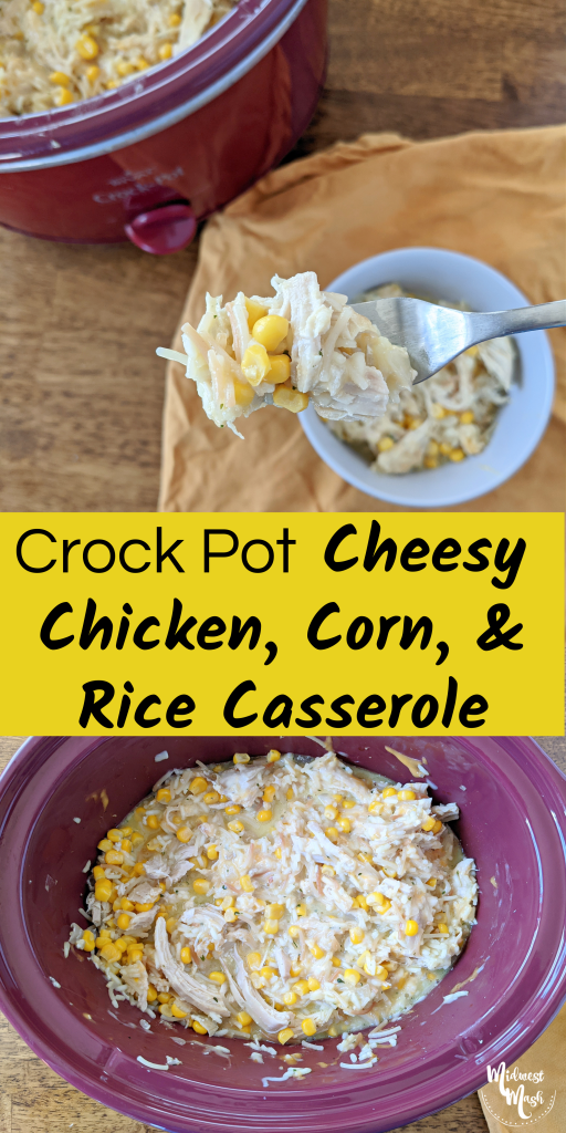 Slow Cooker Cheesy Chicken & Rice Casserole